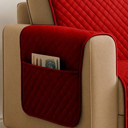 Imagem de Capa Protetor De Sofá Retrátil Reclinavel Para 3 Lugares Com Porta Objetos Lateral Conforto