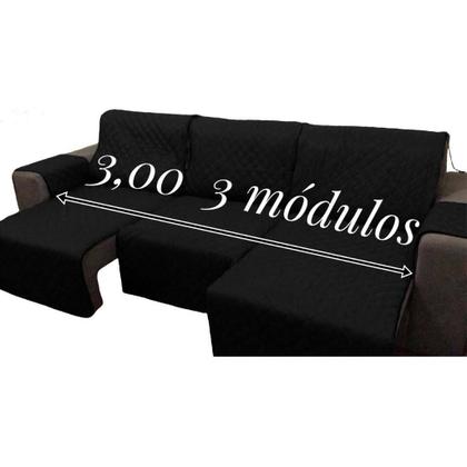 Imagem de Capa Protetor Para Sofa Retratil e Reclinavel 3,50M 3 Modulos (MEDIDA COM OS BRAÇOS)