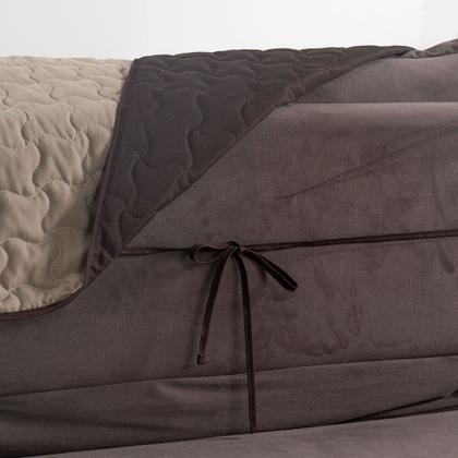 Imagem de Capa Protetor Sofa Retratil Reclinavel 2.40m 02 Modulos Shield 400 Fios Dupla Face Bolso Lateral