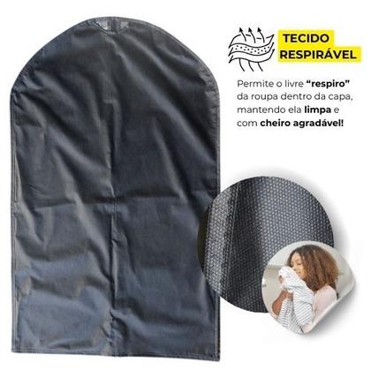 Imagem de Capa protetor terno jaqueta blazer transparente c zíper 3 un