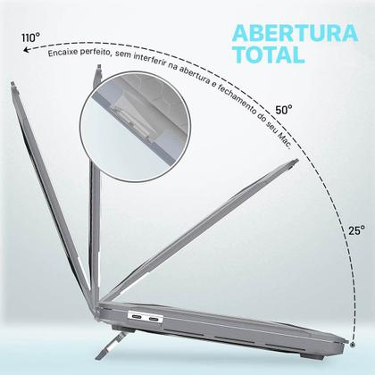 Imagem de Capa Protetora Anti Impacto Compatível Com Macbook Air 13.6 pol A3113 CorCinza