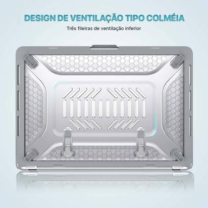 Imagem de Capa Protetora Anti Impacto Compatível Com Macbook Air 13.6 pol A3113 CorCinza
