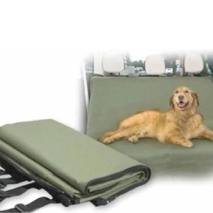 Imagem de Capa protetora banco carro dobravel transporte pet cachorro gato verde