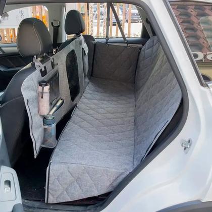 Imagem de Capa Protetora Banco Carro Pet Cao Gato Cachorro Tecido Premium - Cinza