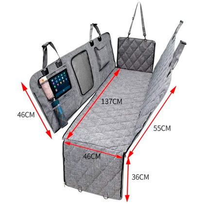 Imagem de Capa Protetora Banco Carro Pet Cao Gato Cachorro Tecido Premium - Cinza