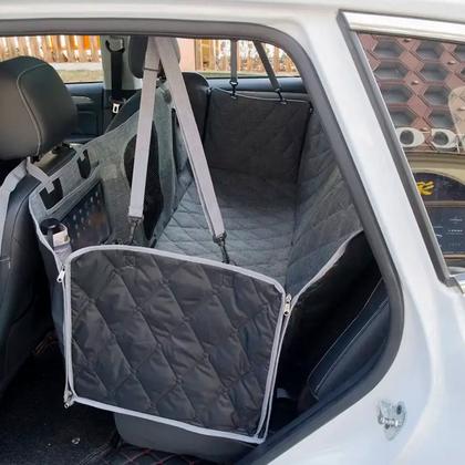 Imagem de Capa Protetora Banco Carro Pet Cao Gato Cachorro Tecido Premium - Cinza