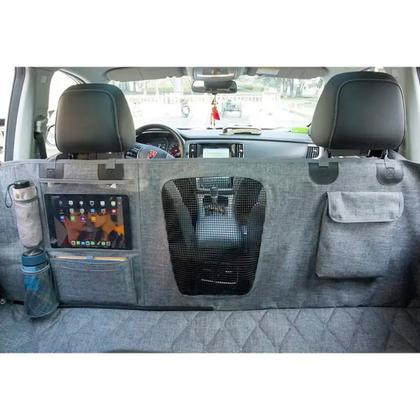 Imagem de Capa Protetora Banco Carro Pet Cao Gato Cachorro Tecido Premium - Cinza