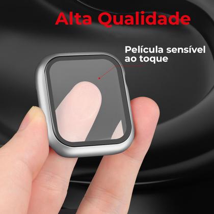 Imagem de Capa Protetora Case Bumper Silicone com Película Compatível AppleWatch Iwo 38/40/42/44mm