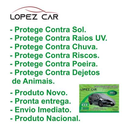 Imagem de Capa Protetora Cobrir Carro Mobi LOPEZCAR Forrada, Impermeável - Protege do Sol, Chuva e Poeira