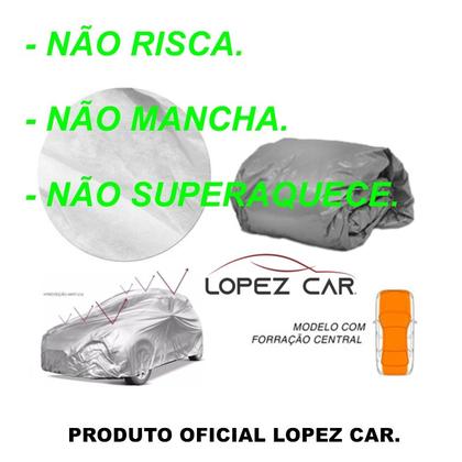 Imagem de Capa Protetora Cobrir Carro Uno Mille LOPEZCAR Forrada, Impermeável - Protege do Sol, Chuva e Poeira