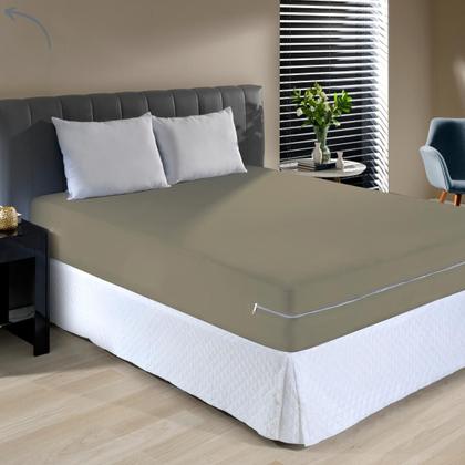 Imagem de Capa Protetora  Colchão Casal C/ Zíper Cama Box Antialérgica