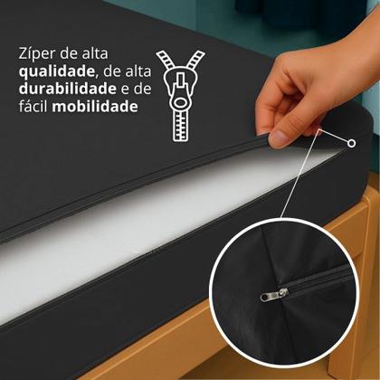 Imagem de Capa Protetora Colchão Preta Solteiro Impermeável