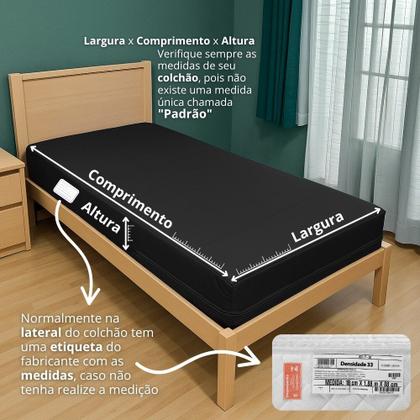 Imagem de Capa Protetora Colchão Preta Solteiro Impermeável