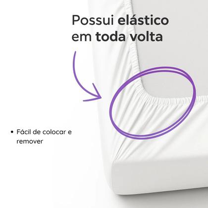 Imagem de Capa Protetora Colchão Queen Antiácaro e Antialérgica Matelassê 170 Fios Toque Pêssego Suave e Silenciosa Tecido Respiravel