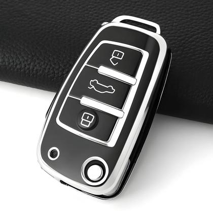 Imagem de Capa Protetora De Chave De Carro Audi TPU Para A3 A4 A6 Q3 Q5 Q7 Sem Chave