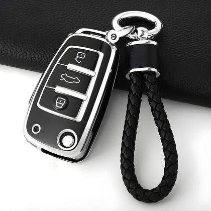 Imagem de Capa Protetora De Chave De Carro Audi TPU Para A3 A4 A6 Q3 Q5 Q7 Sem Chave