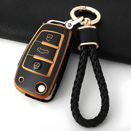 Imagem de Capa Protetora De Chave De Carro Audi TPU Para A3 A4 A6 Q3 Q5 Q7 Sem Chave