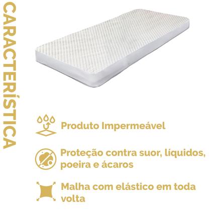 Imagem de Capa Protetora de Colchão King Size Tecido Matelado Impermeável Hipoalergênico Anti Ácaro Não Esquenta