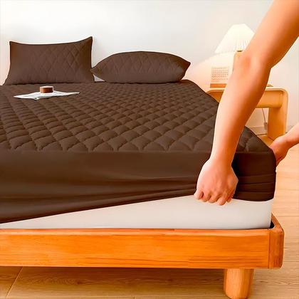Imagem de Capa Protetora de Colchão Queen Impermeável Com Elástico Serene Confort