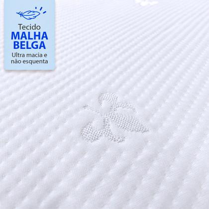 Imagem de Capa Protetora de Colchão Solteiro Impermeável 100% Silencioso de Malha Premium 88X188X36cm -  BF Colchões