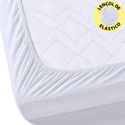 Imagem de Capa Protetora de Colchão Viúva Impermeável 100% Silencioso de Malha Premium 128X188X36cm -  BF Colchões