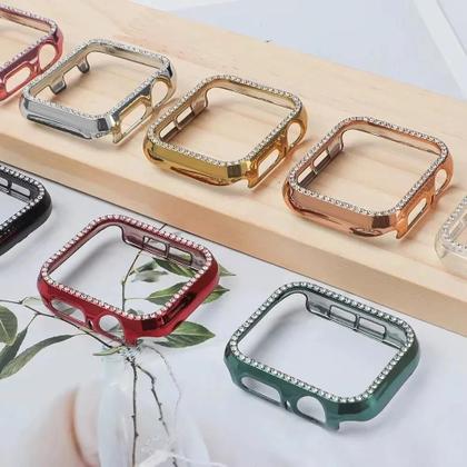 Imagem de Capa Protetora De Diamante Para Apple Watch Series 9 8 7 6 SE 5 38mm 44mm 40mm 41mm 45mm 42mm IWatch