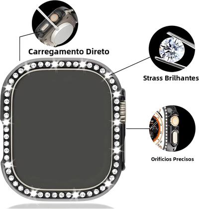 Imagem de Capa Protetora De Diamante Para Apple Watch Series 9 8 7 6 SE 5 38mm 44mm 40mm 41mm 45mm 42mm IWatch