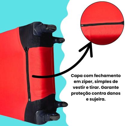 Imagem de Capa Protetora De Malas De Viagem Super Prática e Com Proteção de Riscos Da Sua Bagagem Tam P