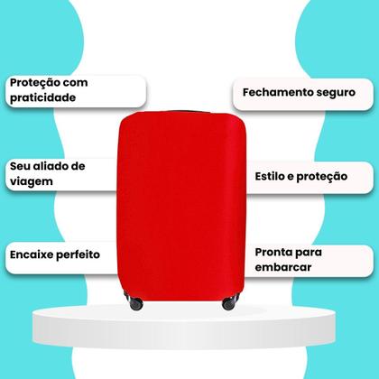 Imagem de Capa Protetora De Malas De Viagem Super Prática e Com Proteção de Riscos Da Sua Bagagem Tam P