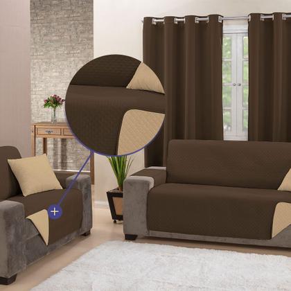 Imagem de Capa Protetora de Sofá Padrão 3 Lugares Impermeável Dupla Face