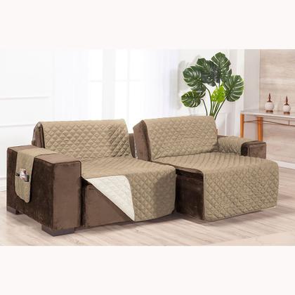 Imagem de Capa Protetora de Sofá Retrátil Assento 1,80m Dupla Face