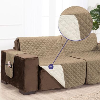 Imagem de Capa Protetora de Sofá Retrátil Assento 1,80m Dupla Face