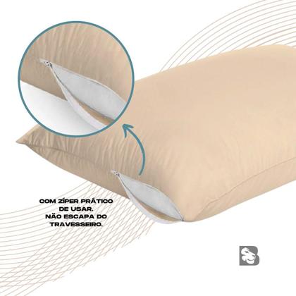 Imagem de Capa Protetora de Travesseiro Fronha TNT com Ziper Anti Ácaro Proteção Completa para Hotel Pousadas Airbnb