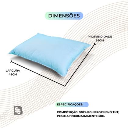 Imagem de Capa Protetora de Travesseiro Fronha TNT com Ziper Anti Ácaro Proteção Completa para Hotel Pousadas Airbnb