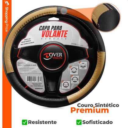 Capa Protetora de Volante material sintético Clássic Bége