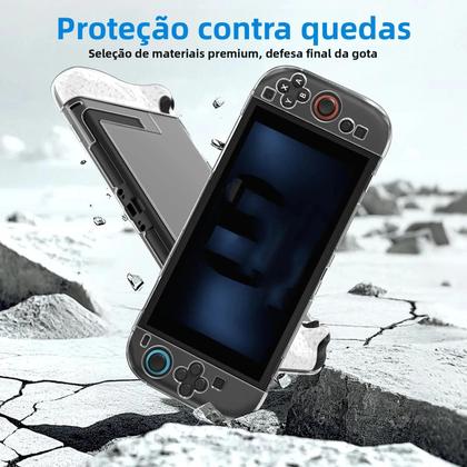 Imagem de Capa Protetora Dura Transparente Em PC Para Console De Jogo Nintendo Switch 2 Joy-Con Protetor