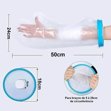Imagem de Capa Protetora Gesso Curativos Banho Kit Luva Bota Protetor de Feridas Pos Cirurgico Impermeavel Cicatrizacao Lesao