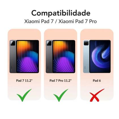 Imagem de Capa Protetora Giratória 360 para Tablet Xiaomi Redmi Pad 7 Pro 11,2' + Caneta Touch