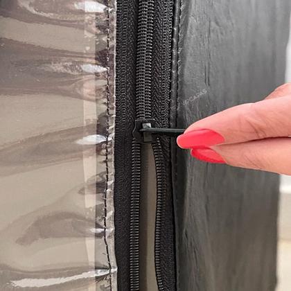 Imagem de Capa Protetora Impermeavel Maquina De Lavar Brastemp 17kg Bwk Ziper Transparente Preta