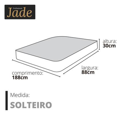 Imagem de Capa Protetora Jade Solteiro 88x188x30cm Impermeável com Elástico
