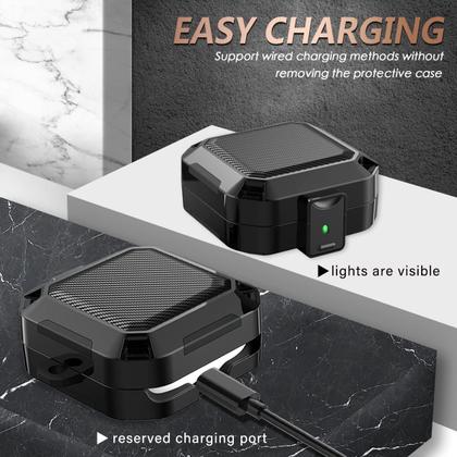 Imagem de Capa protetora Mooyavia Beats Fit Pro preta com acessórios