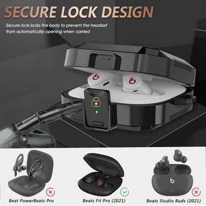 Imagem de Capa protetora Mooyavia Beats Fit Pro preta com acessórios