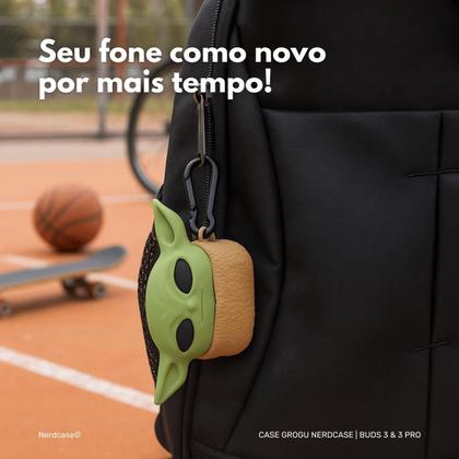 Imagem de Capa Protetora Nerdcase Compatível com Samsung Galaxy Buds 3/3 Pro, Baby Yoda