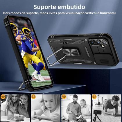 Imagem de Capa Protetora Para Câmera Deslizante Resistente Para Samsung Galaxy S23 FE S24 Ultra S23 Ultra A15