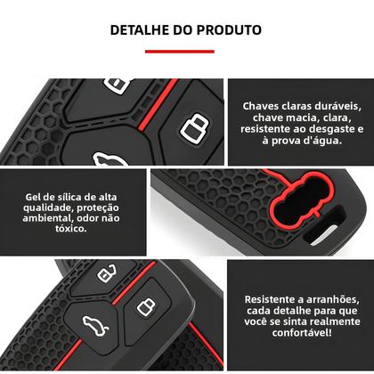 Imagem de Capa Protetora Para Chave De Carro Audi Para A1 A2 A3 A4 A5 A6 A7 A8 Q1 Q2 Q3 Q4 Q5 Q6 Q7 S3 S4 S5