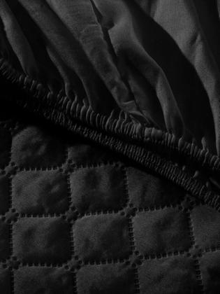Imagem de Capa Protetora Para Colchão Cama Solteiro Impermeável Matelado Ultrassônico Com Elastico Luxo - Preto