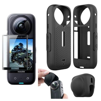 Imagem de Capa protetora para Insta360 X4 + pelicula tela nano 3D