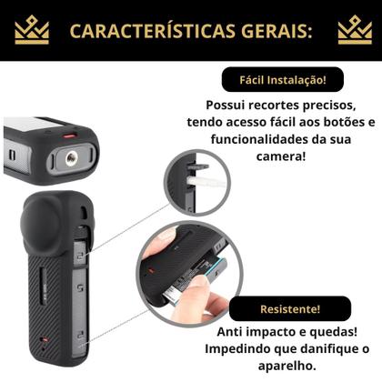 Imagem de Capa protetora para Insta360 X4 + pelicula tela nano 3D