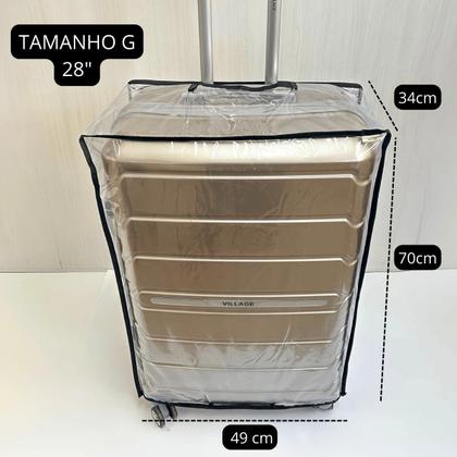 Imagem de Capa Protetora Para Mala de Viagem Plástico Grosso Transparente Protege de Arranhões Impacto Risco