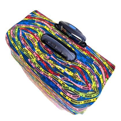 Imagem de Capa Protetora para Mala Tamanho M Lavável Estampada Elástica 96% Poliéster 4% Elastano